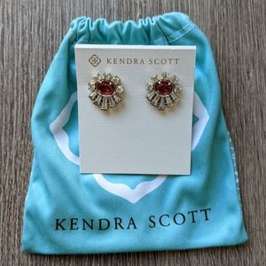 Kendra Scott Atticus Earrings - Berry/Bright Brass